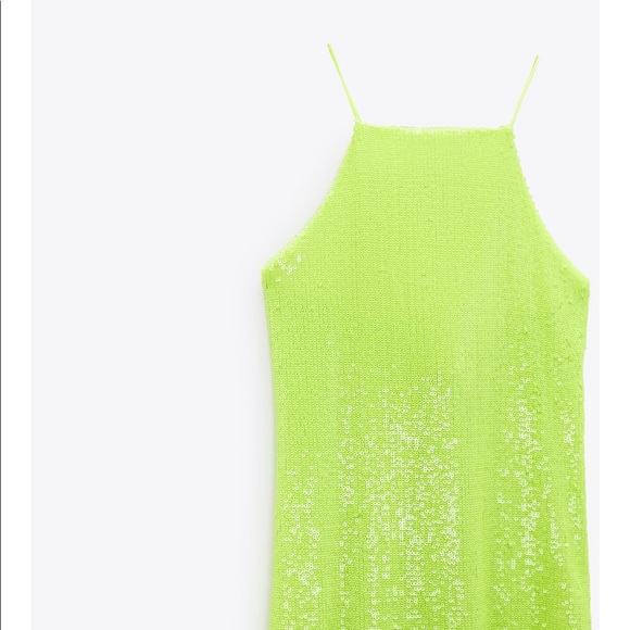Zara sequin yellow dress - Picture 7 of 8